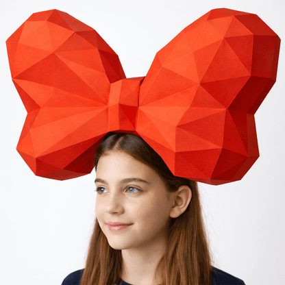 Giant Bow Headpiece Papercraft Huge Party Prop DIY Wearable PDF Template Download Printable Costume