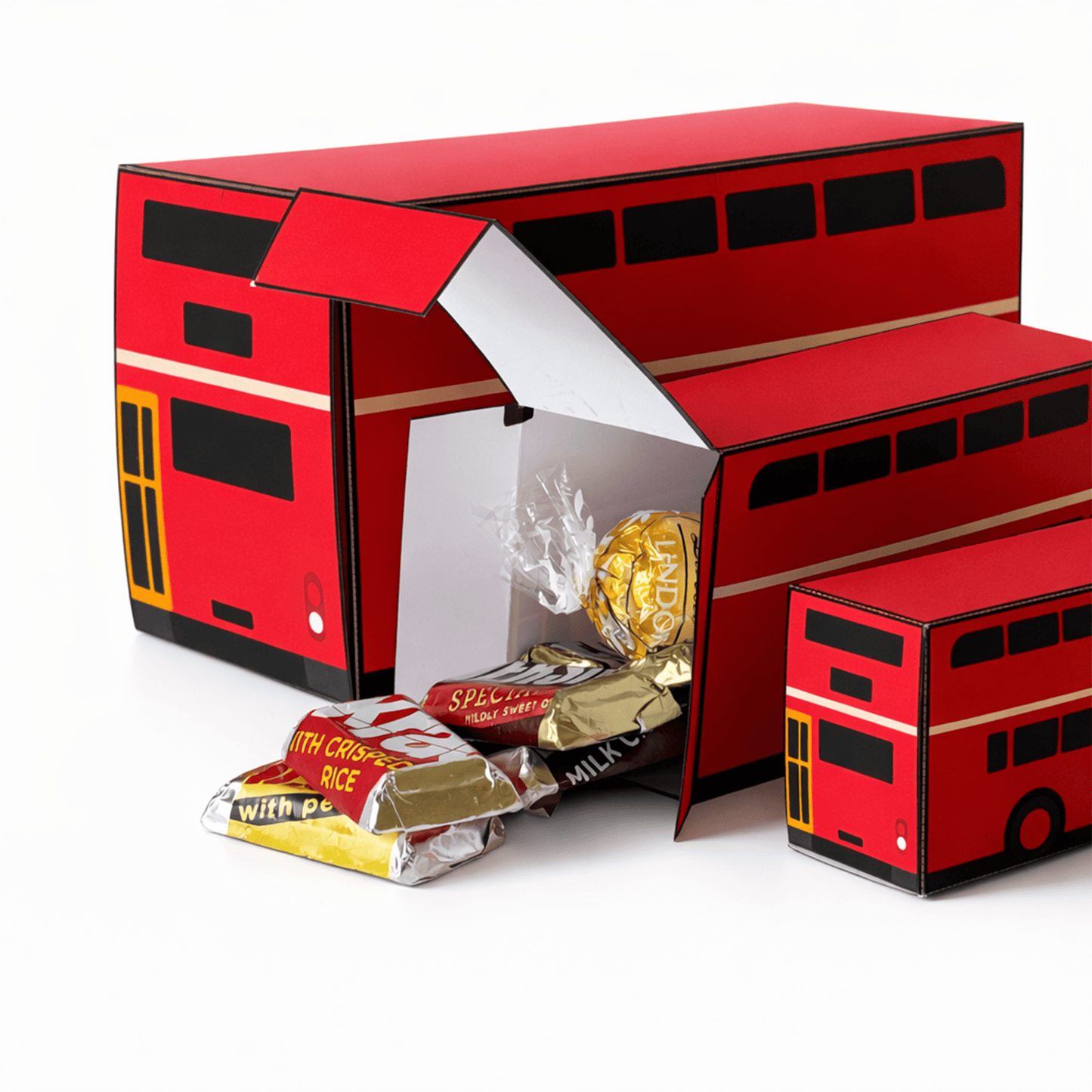 Double Decker Bus Favor Box Template – Routemaster Style Treat Holder (Digital Download)