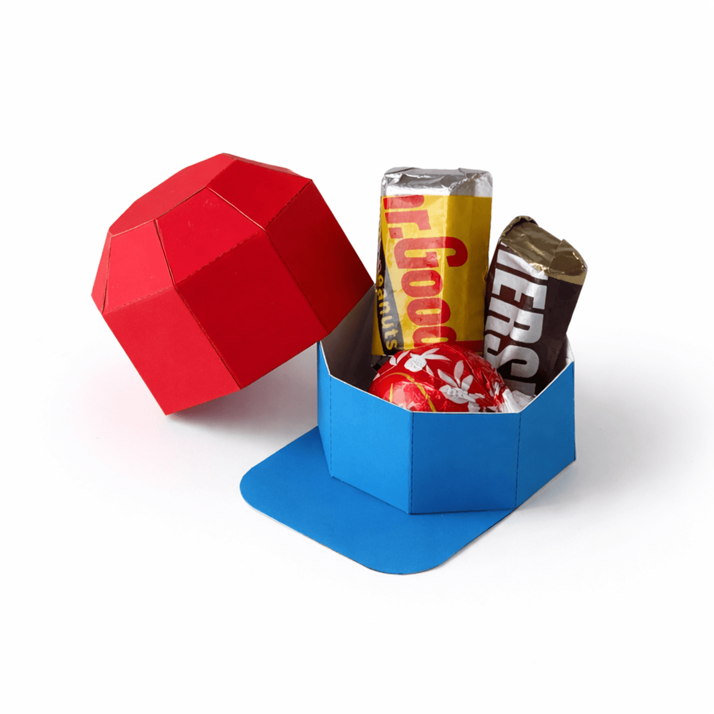 Printable Cap Favor Box Template | 3 Sizes, 4 Colors (Digital Download)