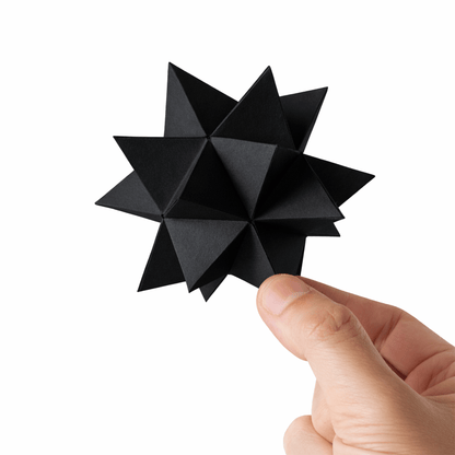 3D Star Polyhedron Papercraft Set Geometric Sculpture DIY Math Model Printable Template PDF Download