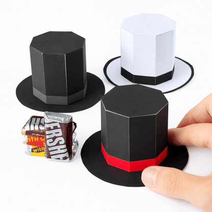 Top Hat Favor Box Printable Customizable Treat Container DIY Craft Gift Template | Digital Download PDF