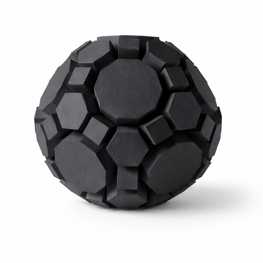Geometric Sphere Papercraft Template, 3D Polyhedron Sculpture (Digital Download PDF)