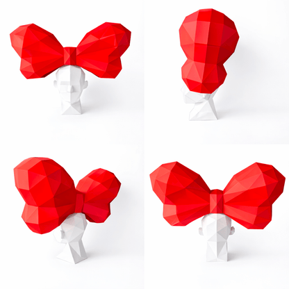 Giant Bow Headpiece Papercraft Huge Party Prop DIY Wearable PDF Template Download Printable Costume