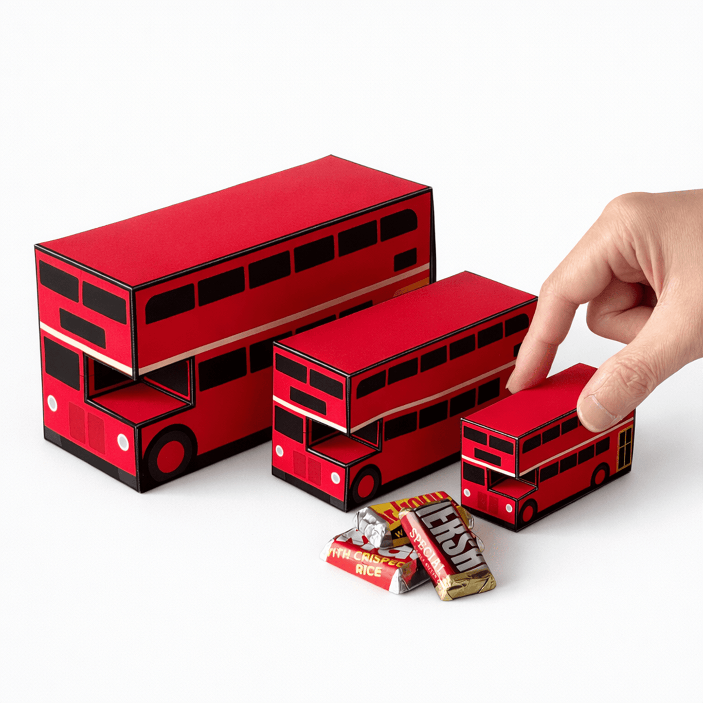 Double Decker Bus Favor Box Template – Routemaster Style Treat Holder (Digital Download)