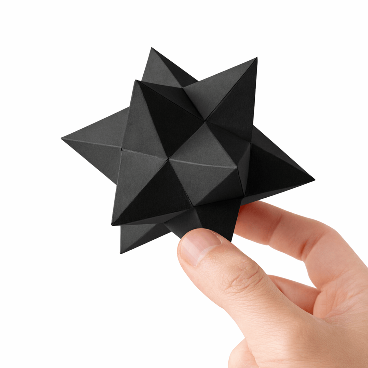 3D Star Polyhedron Papercraft Set Geometric Sculpture DIY Math Model Printable Template PDF Download