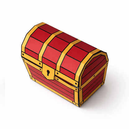 Treasure Chest Treat Box Bundle PDF Download | 12 Printable Papercraft Templates