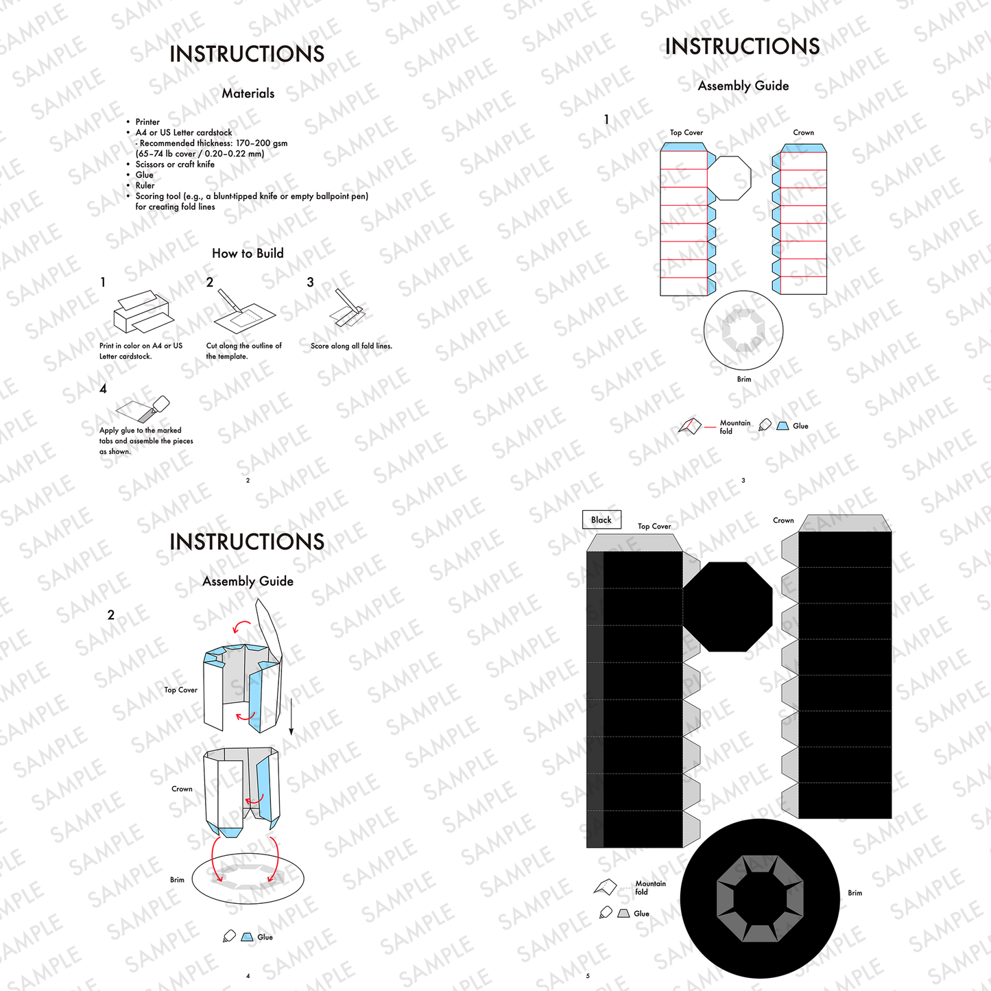 Top Hat Favor Box Printable Customizable Treat Container DIY Craft Gift Template | Digital Download PDF