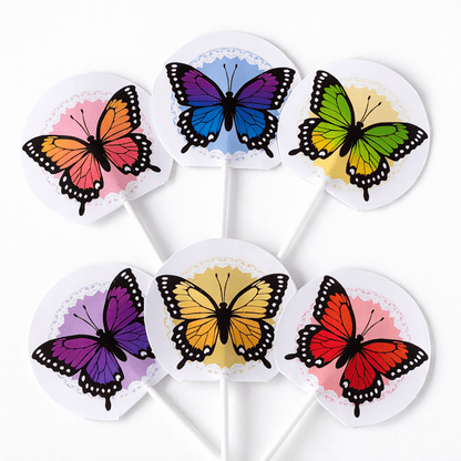 Butterfly Cake Topper with Moving Wings, Interactive Flip Animation, Printable PDF | Digital Download PDF