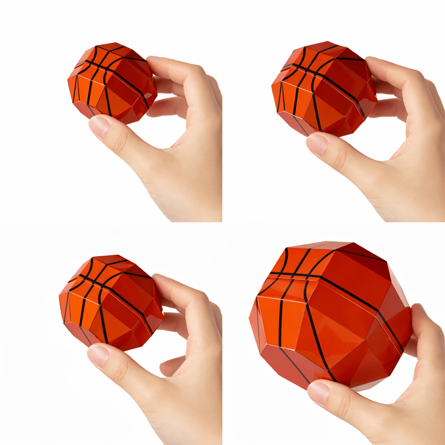 Basketball Treat Boxes Papercraft Template | Four Sizes, Party Favors (Digital Download)