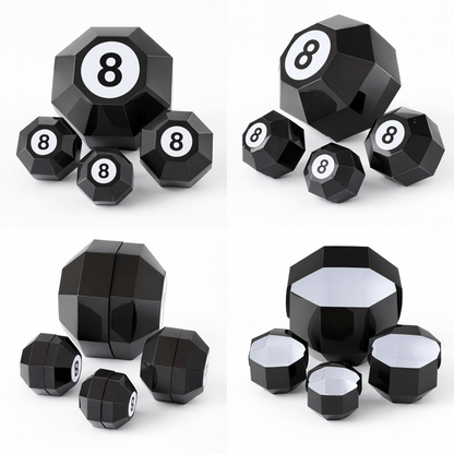 8 Ball Pool Nesting Boxes | Billiards Party Favor Template (Digital Download)