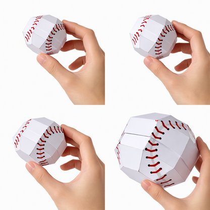 Baseball Treat Boxes Papercraft Template | Four Sizes, Party Favors (Digital Download)