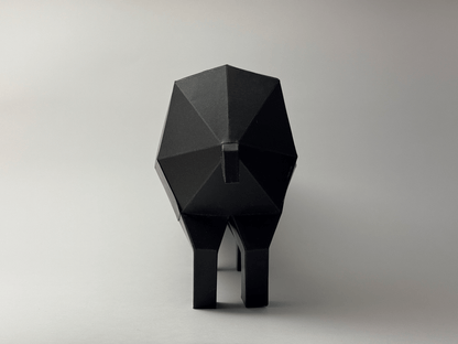 Geometric Pig Paper Craft Template – Low Poly Animal Sculpture (PDF File)