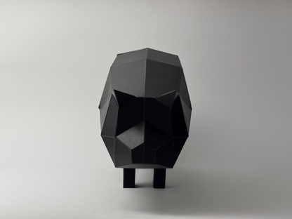 Geometric Pig Paper Craft Template – Low Poly Animal Sculpture (PDF File)