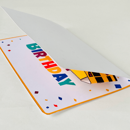 School Bus Pop-Up Birthday Card | DIY Papercraft Template (PDF)