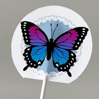 Butterfly Cake Topper with Moving Wings, Interactive Flip Animation, Printable PDF | Digital Download PDF