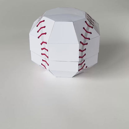 Baseball Treat Boxes Papercraft Template | Four Sizes, Party Favors (Digital Download)