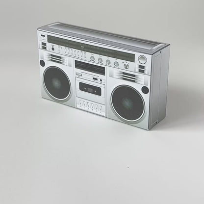 Retro Boombox Favor Box Nesting Set Printable Papercraft Party Candy Boxes | Digital Download PDF