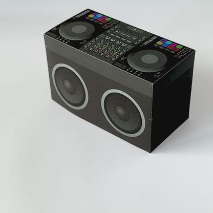 DJ Booth Favor Box Papercraft Template Party Candy Storage Nesting Set | Digital Download PDF