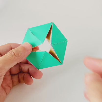 Kaleidocycle Papercraft | DIY Geometric Fidget Toy (PDF Pattern)