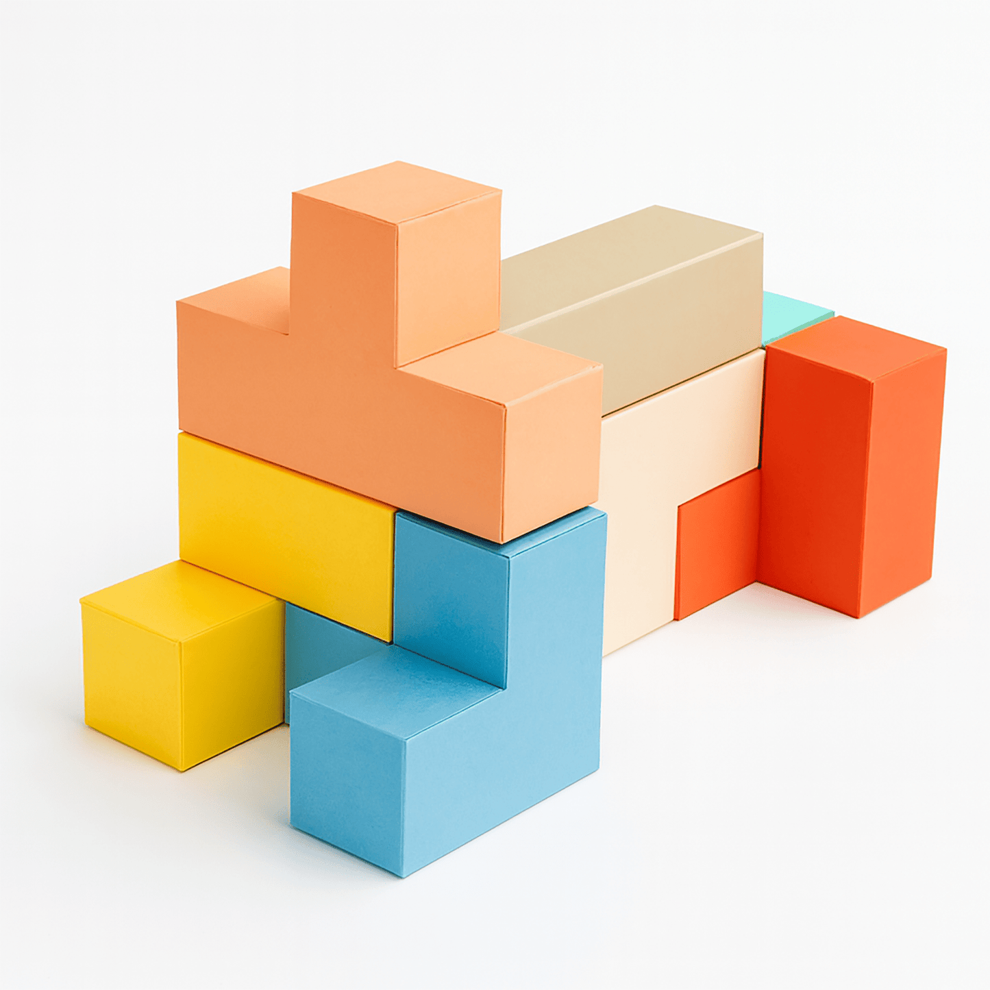 Soma Cube Puzzle Template | DIY Paper Craft Kit (PDF Download)