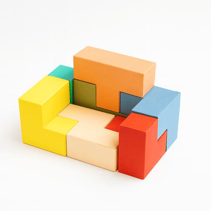 Soma Cube Puzzle Template | DIY Paper Craft Kit (PDF Download)