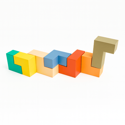 Soma Cube Puzzle Template | DIY Paper Craft Kit (PDF Download)