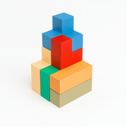 Soma Cube Puzzle Template | DIY Paper Craft Kit (PDF Download)