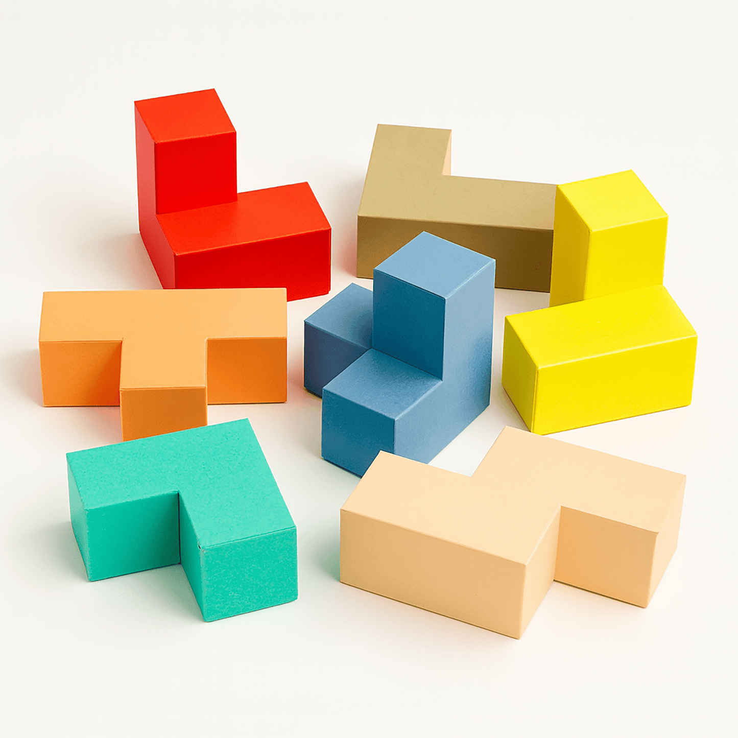 Soma Cube Puzzle Template | DIY Paper Craft Kit (PDF Download)